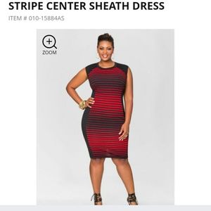 Stripe center sheath dress